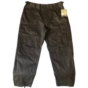 Rothco BDU Men Battle Uniform Pants size L W35-39 L29.5-32.5 Black Relaxed Fit